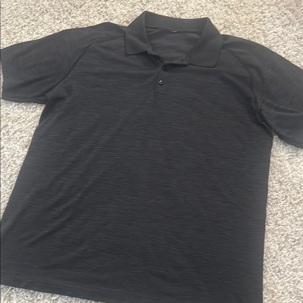Lululemon Men's Black Polo Shirt